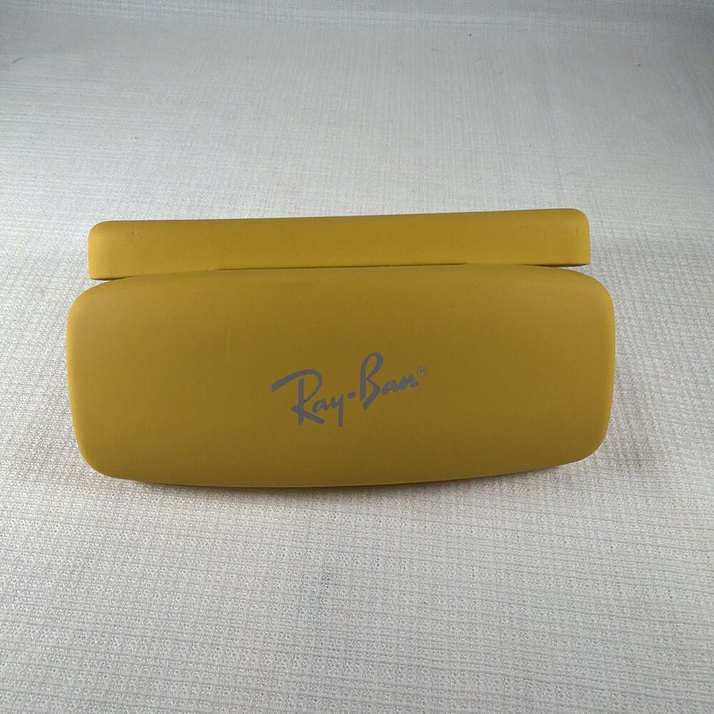 Ray-Ban Yellow Hard Clamshell Eyeglasses Case (Red Interior)